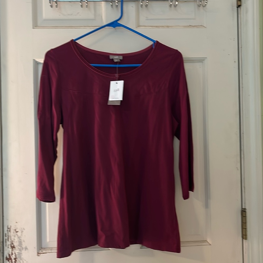 NWT J Jill shirt. Maroon. MP